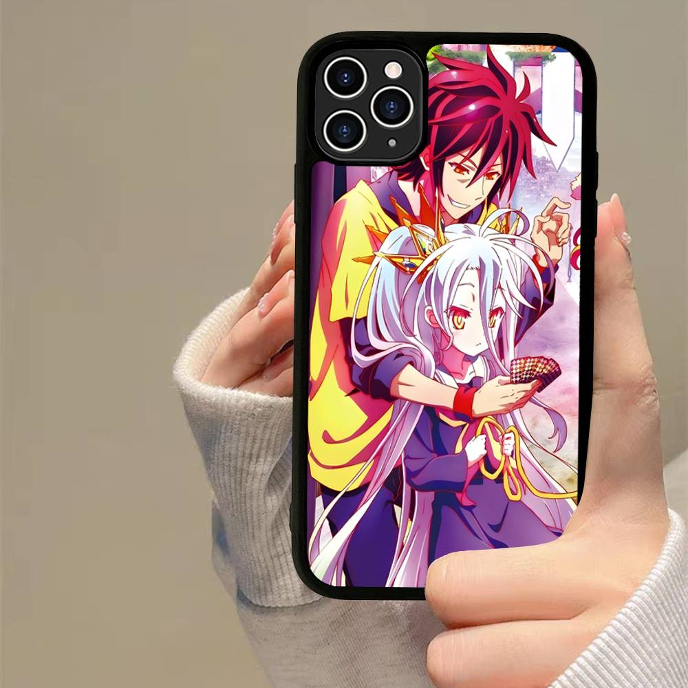 N-No Game No life Phone Case Silicone PC+TPU For For iPhone  11 12 13 14 15 16 Plus Pro Max Cover