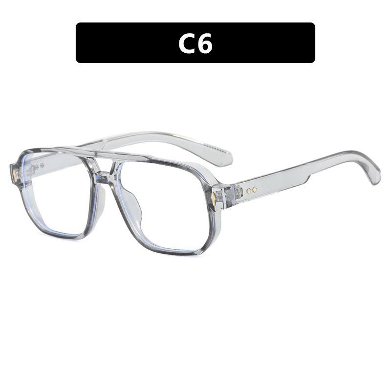 

Коробка Двойной Луч Персонализированные Солнцезащитные Очки Модные Ретро Оправа Очков Солнцезащитные Очки Большой Оправы