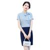 Elegant Women's Short-Sleeve Bow Shirt - Professional White Summer Workwear
