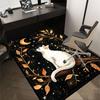1pc Cat Moon Carpet Anti Slip Polyester Floor Mat for office.Bedroom