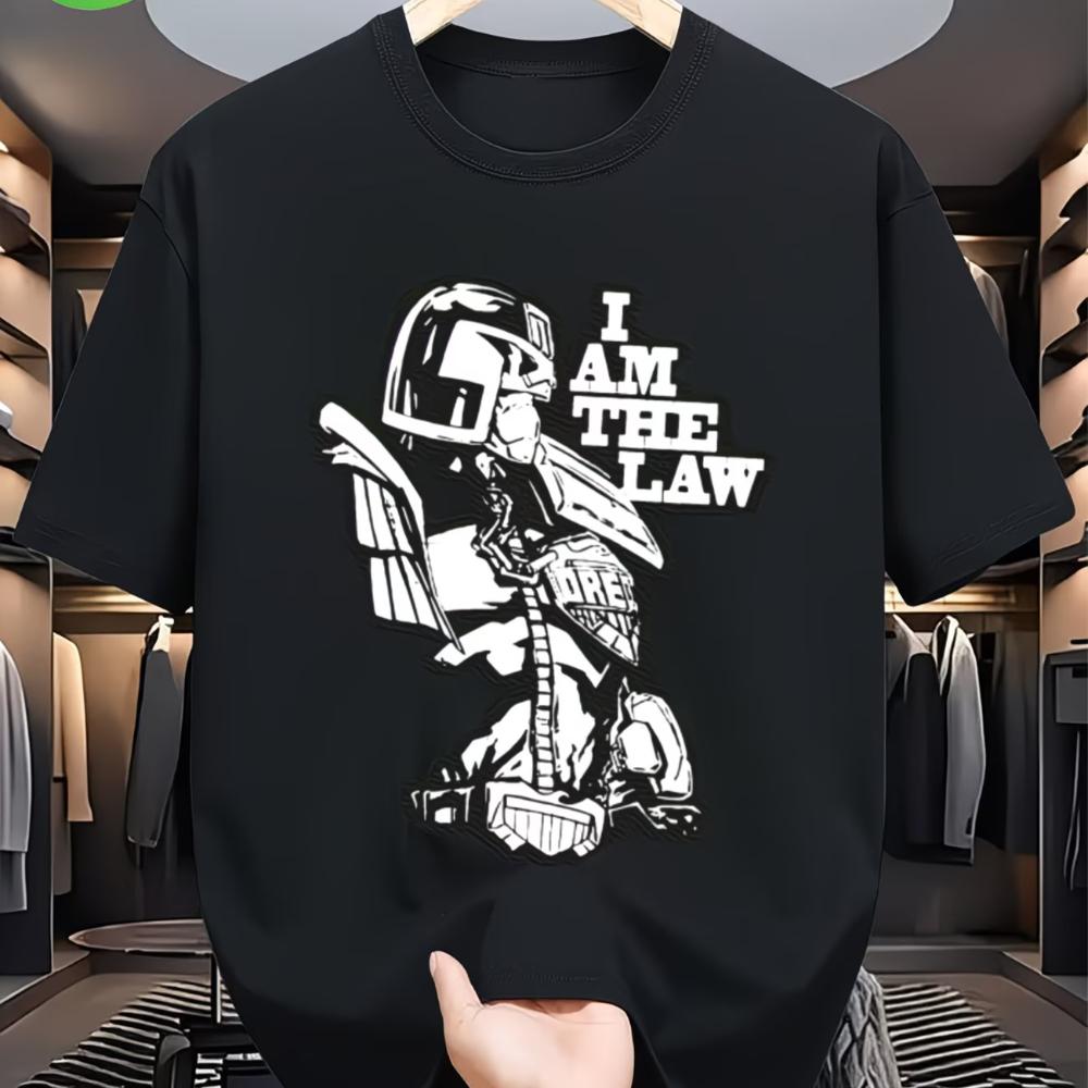 I Am The Law Judge Dredd Graphic T Shirt Womens Unisexs Cotton Tee Summer Spring Vintage Harajuku Top Oversized Streetwear ONeck S