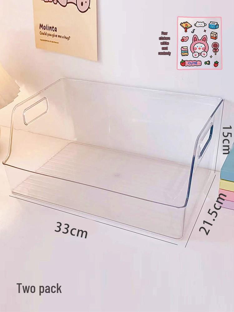 Acrylic Bookstand & Storage Box - Transparent Desktop Organizer with Large Capacity