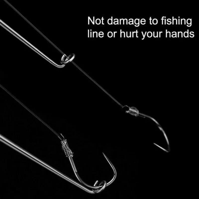 New 3 in 1 Fishing Hook Removal Fly Nail Knot Tying Tools Detacher Security Extractor Quick Knot Tackle Disgorger Steel