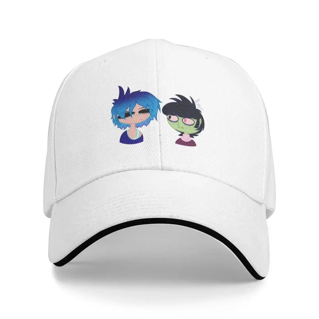 2D und Murdoc Kritzel Baseballkappe Sonnenschutzmütze Anime Damen Strand Outlet 2025 Herren