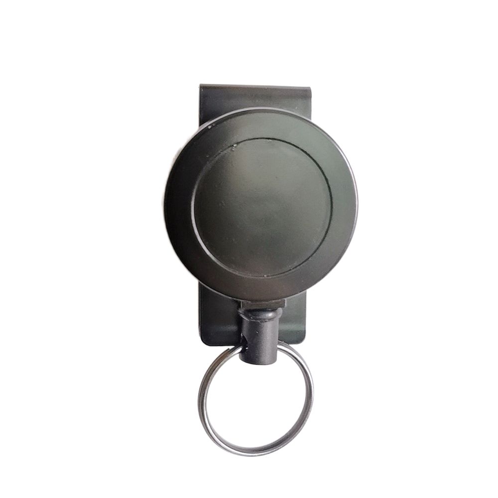 

Stationery Steel Wire Name Tag Outdoor Key Ring Key Chain Retractable Keychain ID Card Badge Holder чорний