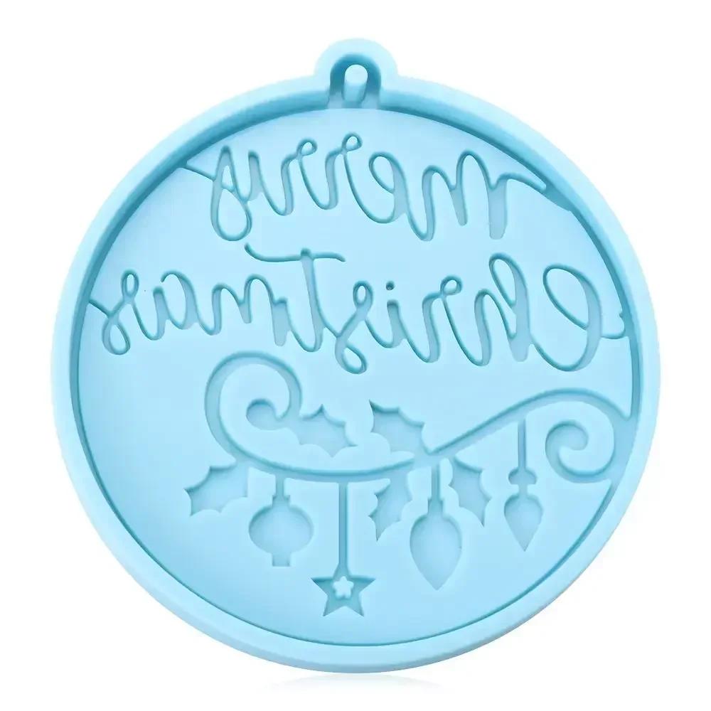 Christmas Ball Silicone Mould Keychain Pendant Epoxy Resin Crafts Silicone Mold Candy Chocolate Xmas Jewelry Pendant Making Mold