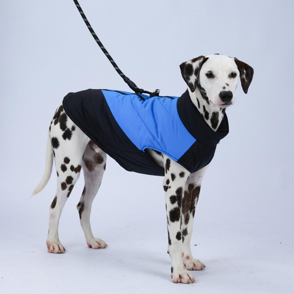 Dog Winter Clothes Warm Vest Harness Puppy Jackets with Traction Hook Waterproof Dog Jumpsuits Skiing Hiking Clothing