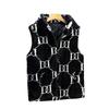 Chessboard plush vest trendy men's winter couple's cotton thickened sleeveless hooded jacket vest student vest