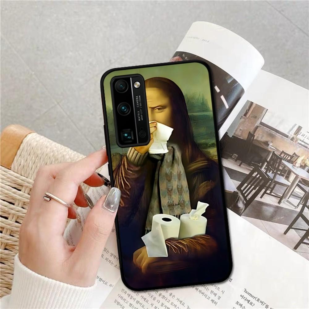 

Mona Lisa Phone Case For Huawei Honor 10 Lite 9 20 7A 9X 30 50 60 70 Pro Plus Soft Silicone Cover Huawei Honor v30