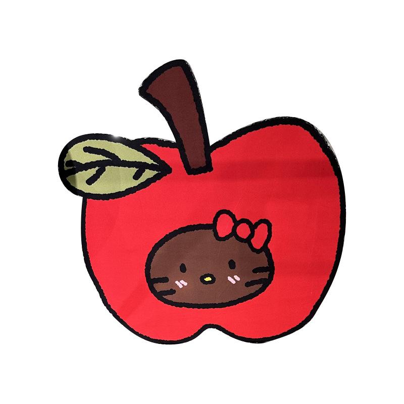 Cute Apple Diatom Mud Absorbent Floor Mat Non Slip Bath Mat Toilet Bathroom Mat Toilet Floor Mat