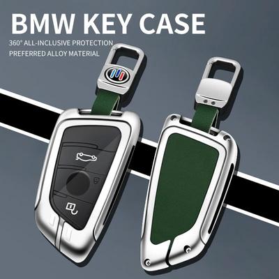 Çinko Alaşım Deri Araba Anahtar Kılıfı Kapak Kabuk BMW X1 X3 X4 X5 F15 X6 F16 G30 7 Serisi G11 F48 F39 520 525 F30 118i 218i 320i için