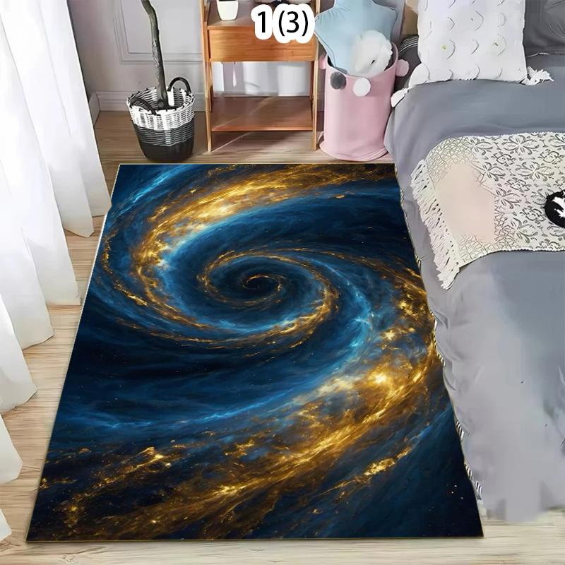Soft and Comfortable Modern Milky Way Pattern Carpet Anti Slip Carpets in Gaming Rooms Bedrooms Living Roomsand Entrances