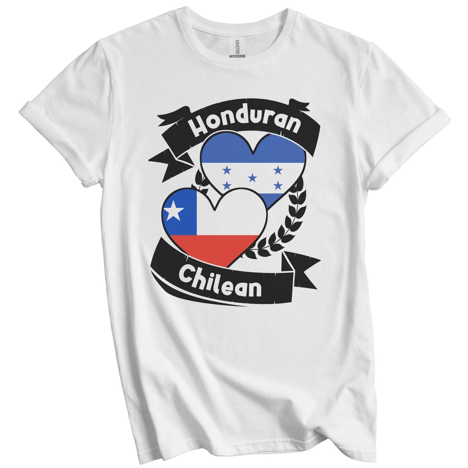 

Honduran Chilean Heart Flags Honduras Chile T-Shirt S