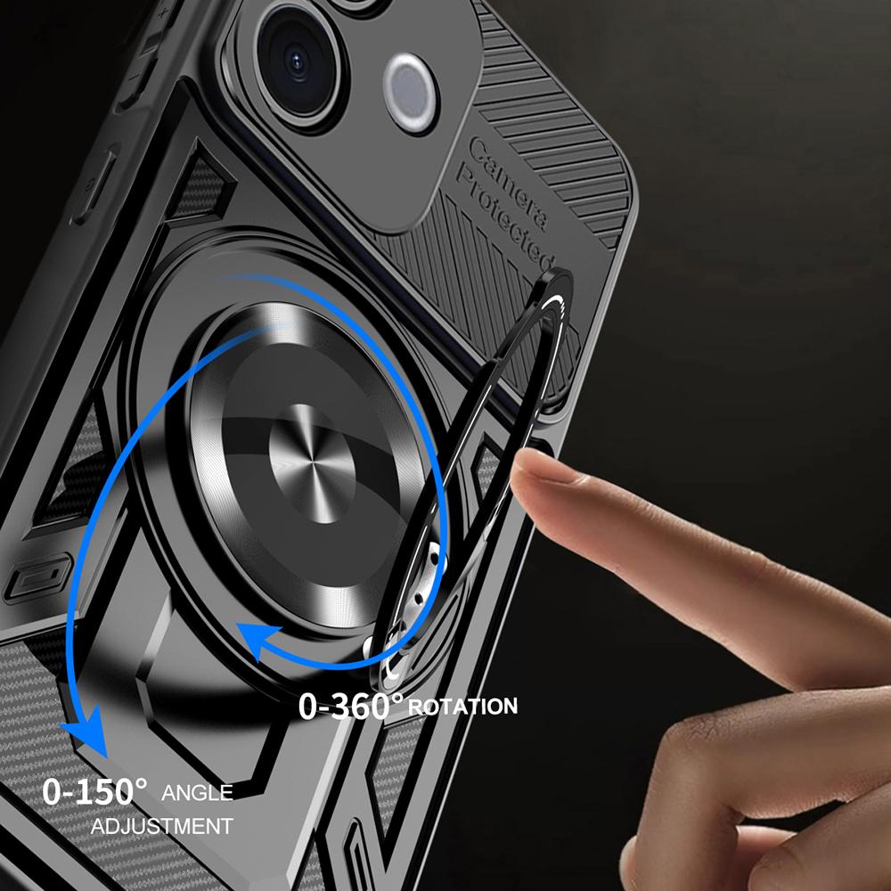 Magnetic Case For Vivo V60 Lite 5G / V60 Lite 4G Rotating Kickstand TPU + PC Phone Cover