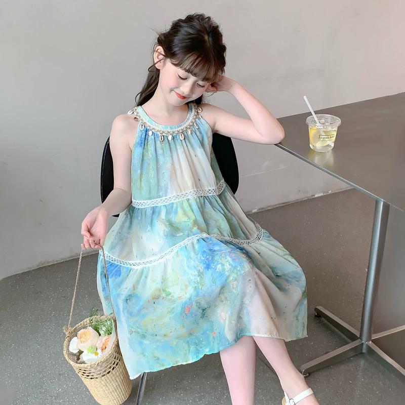 Girls' Bohemian Floral Sundress