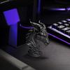Dark Sheep-Headed Ornament, 3D Printed Gothic Devil Sculpture, with Detailed Horn Texture Desktop Statue, for Home Decoration