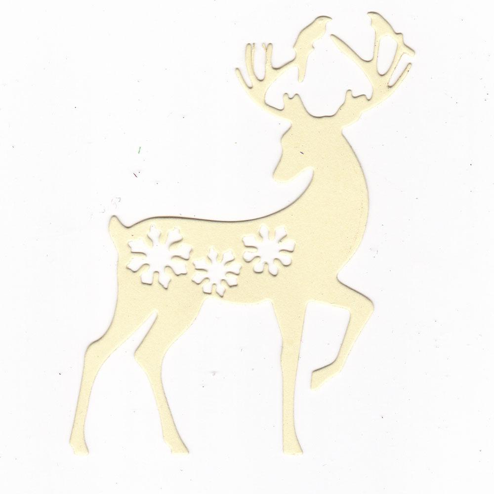 Nowe wykrojniki metalowe Świąteczny Jeleń do scrapbookingu, wytłaczania kwiatów DIY, stal węglowa i nóż do wklejania