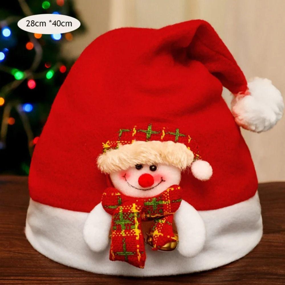 Snowman DIY Christmas Hat Toy Elk Santa Snowman Hat Creative Kids Xmas Arts Hats  Toddlers