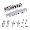 Roller Saddle Bridge & Tailpiece Set Replacement Part for LP Style 6 String Electric Guitar