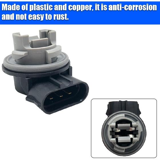 BESULEN Turn Signal Light Bulb Socket, Light Socket Wire Harness Holder, F1TZ-13411-F Compatible with F150, LED Bulb Tail Brake Light Lamp Holder,