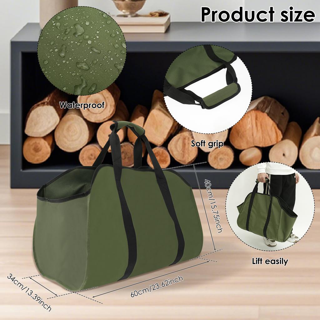 New Tote Firewood Storage Bag Large Capacity Firewood Storage Bag Oxford Cloth Log Carrier Firewood Holder Holder Wood Carry Bag