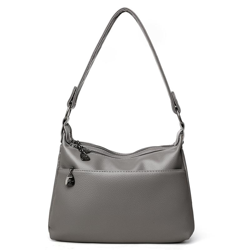 Geantă de umăr vintage pentru femei, piele moale, geantă de mână pentru mamă, geantă crossbody