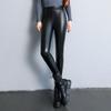 Pantaloni in pelle PU da donna per primavera, autunno e inverno, leggings esterni spessi in pile, vita alta, antivento, impermeabili, taglia grande, pantaloni termici