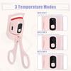 VOCOSTE Heated Eyelash 3 Heating Rechargeable Eyelash Curler with Digital Electric Eyelash Curler that Lifts and Curls Pink Curler, Modes, Display,