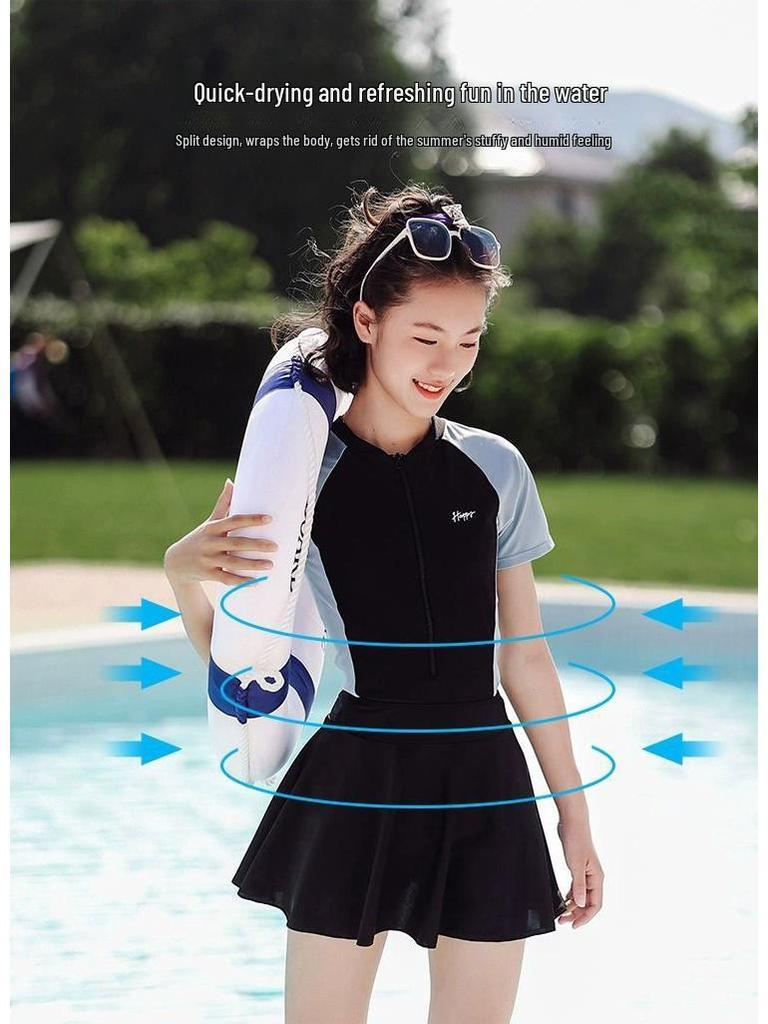 Women's and Girls' One-Piece Swimsuit 2025 - Modest Style for Teens and Preteens