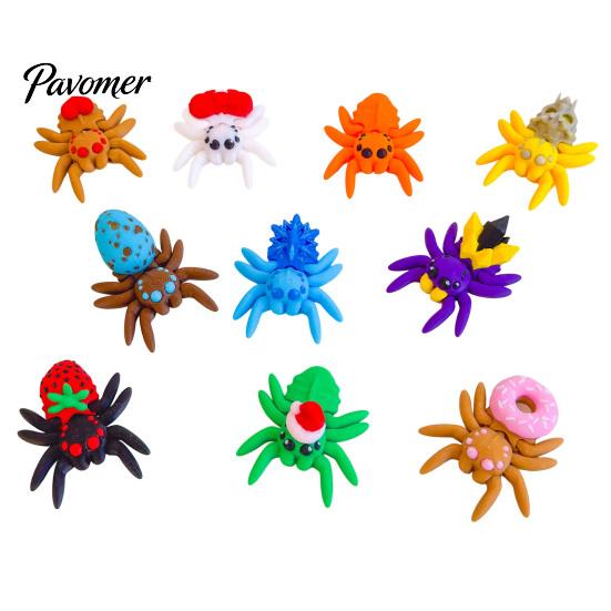 Collectible Spider Toys Halloween Figurine, 3D Printed Articulated Joint with Glow Spooky Home Decorations in Dark Eggs, Decor for Party, Sensory