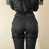 Women Sexy Leg Harness Leather Lingerie Bondage Garter Belt Gothic Clothing Erotic Lingerie Suspenders Bodysuit