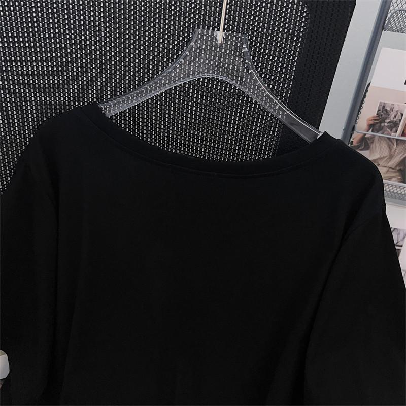 Round Neck Plus Size Mid-Length Loose Short-Sleeve Women's T-Shirt (200/300/350 Jin)