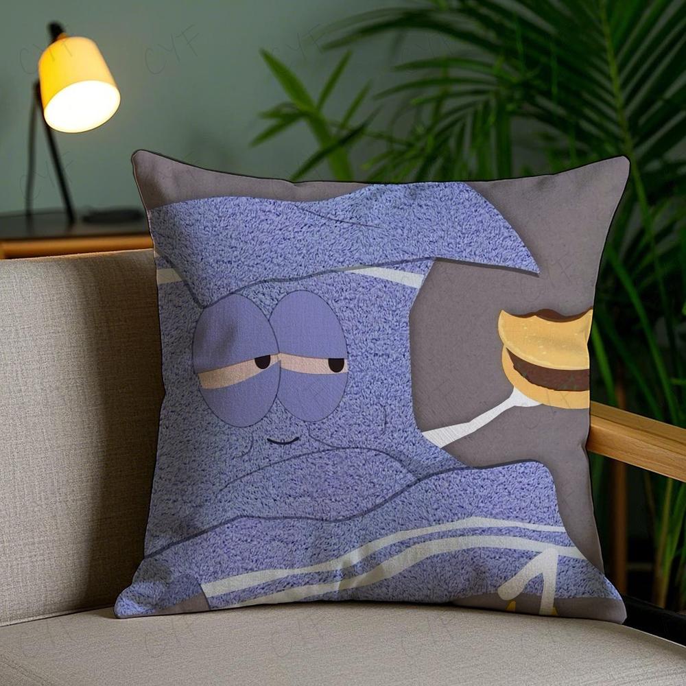 Southpark Handtuch Kissenbezug Anti-Hausstaubmilben Kissenbezug Unsichtbarer Reißverschluss Seidiger Kurzplüsch Sofakissenbezug