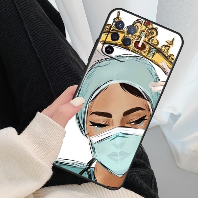 Cartoon Medicine Doctor Nurse Case For Oppo A40 A60 A80 A5 Pro A15 A16 A17 A57 A77 A94 A74 A54 A76 A96 A18 A38 A58 A78 A98