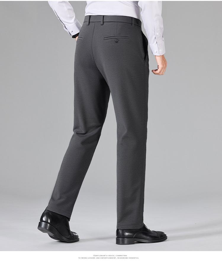 Far infrared heating up: New autumn and winter business casual straight leg solid color men's casual pants for men