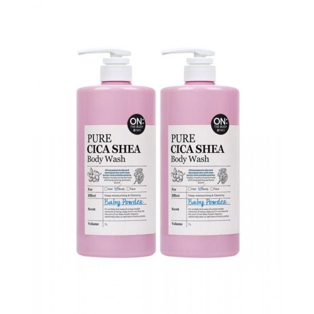 OntheBody Pure Sika Baby Powder Body Wash 1000ml 2pcs NONE