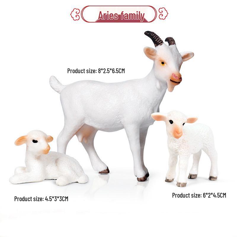 Wildlife Simulation Model: Tiger, Lion, Panda, Elephant, Rhinoceros, Kangaroo, Leopard, Horse, Sheep Toy Set