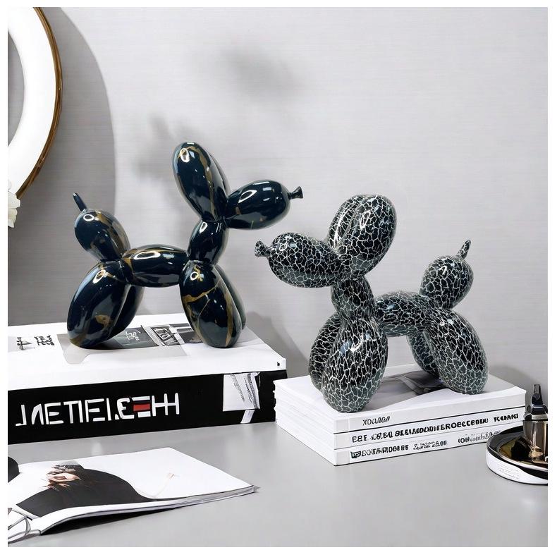 Creative Graffiti Balloon Dog Ornament for Home Décor: Artful Figurine for Study, Wine Cabinet, and TV Stand
