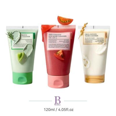 Vegan Pack Cleanser 120ml (3 Option) Green Tomato / Red Tomato / Rice Dough