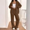 Women's Casual Sweatshirt Jacket and Jogger 2 Piece Set for Fall Winter Wear