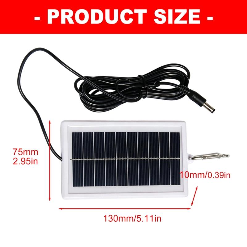 Portable 1W Solar Charging Panel 5V Power Supply 300cm Wire Suitable for Garden Lights Camping Gear Backup Battery