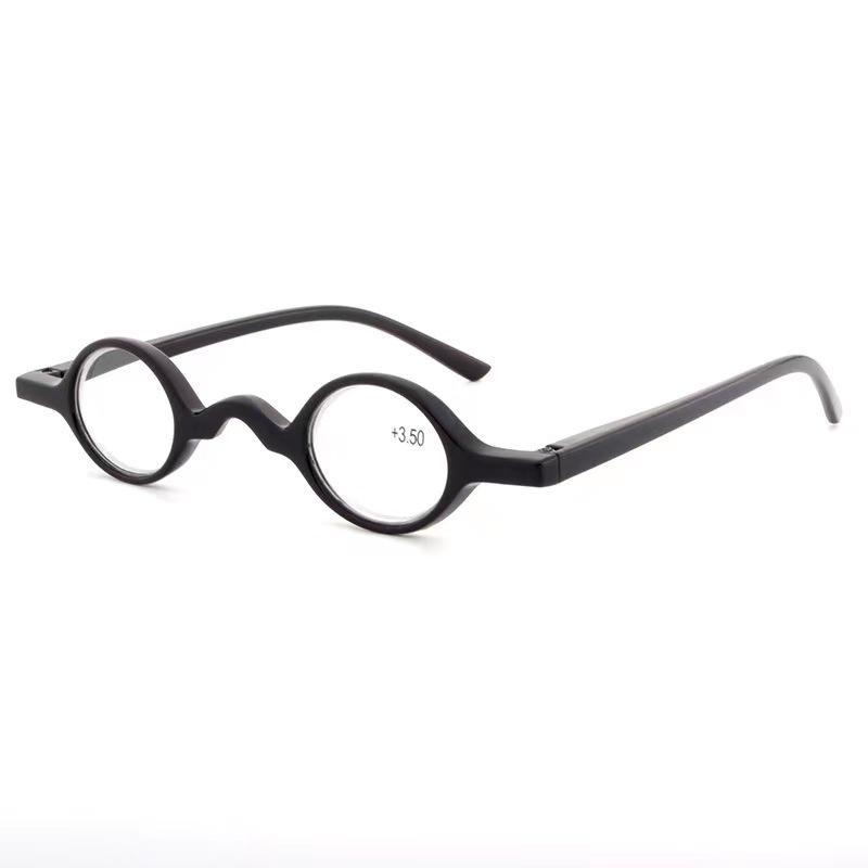 

New Personalized Mini Retro Small Round Frame Reading Glasses For Men And Women Fashion Spring Legs Rejuvenated Glasses 237 1.5
