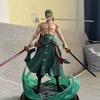 One Piece Roronoa Zoro Three Swords Style Dual Head Sculpture GK Statue 24cm Anime Figure Collectible Model