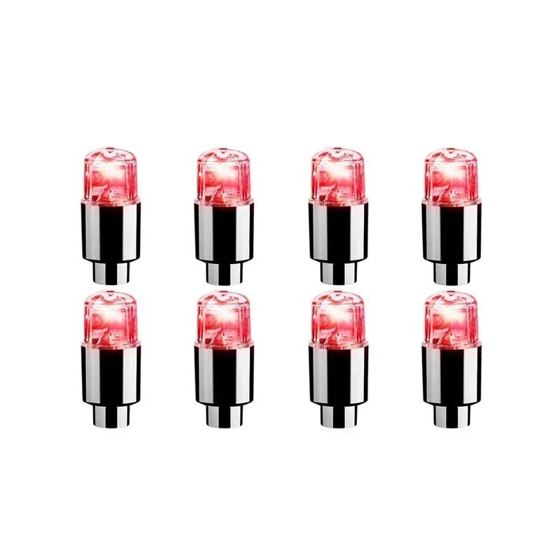 2pcs LED Tire Valve Stem Caps Neon Light Waterproof Wheel Spoke Lights LED Tire Lamp for Motorcycle Bicycle Car Accessories