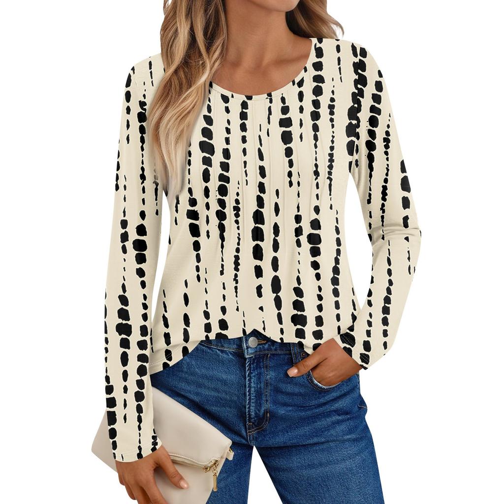 Damen Langarmshirts Grafik-T-Shirts Lässige Basic-Tops Pullover