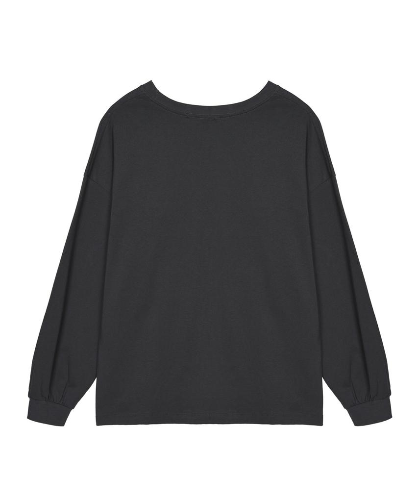 Nigaennikol Butterfly Signature Ls Top_Charcoal Black