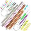 Häkel-Anfänger-Set mit Soft-Grip-Häkelnadeln und Stricknadeln zum Häkeln und Stricken