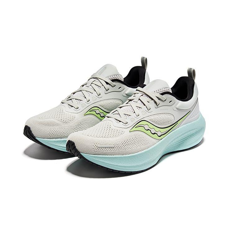 SAUCONY Surge 3 Všestranné Pohodlné Tkaninové Polstrování Nízké Běžecké Boty Pánské běžecké boty Šedá Zelená S28215-2