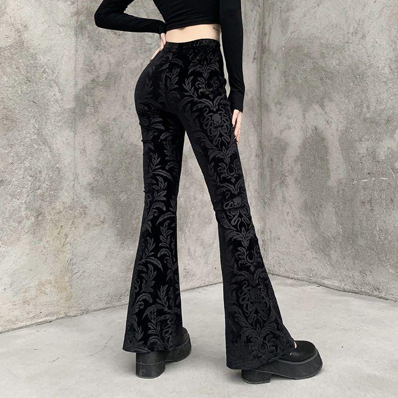 European and American Dark Style Straight-leg Pants Micro-flare Pants Slimming Legs High Waist Versatile Casual Trousers