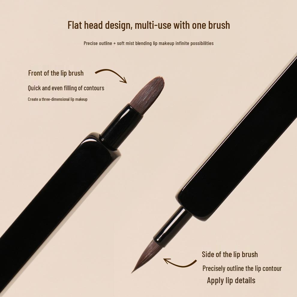 Compact, Skin-Friendly Anti-Aging Retractable Lip Brush - Soft Bristles, Dustproof, and Easy to Clean